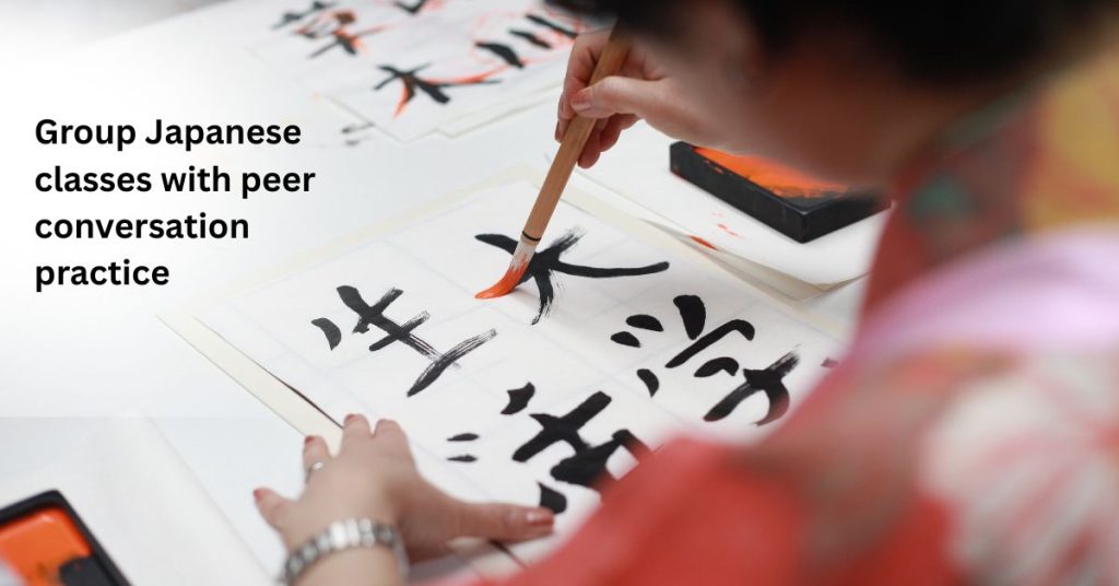Group Japanese classes with peer conversation practice